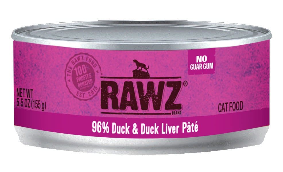 RAWZ - 96% Duck & Duck Liver Pate (Wet Cat Food) - wet cat food